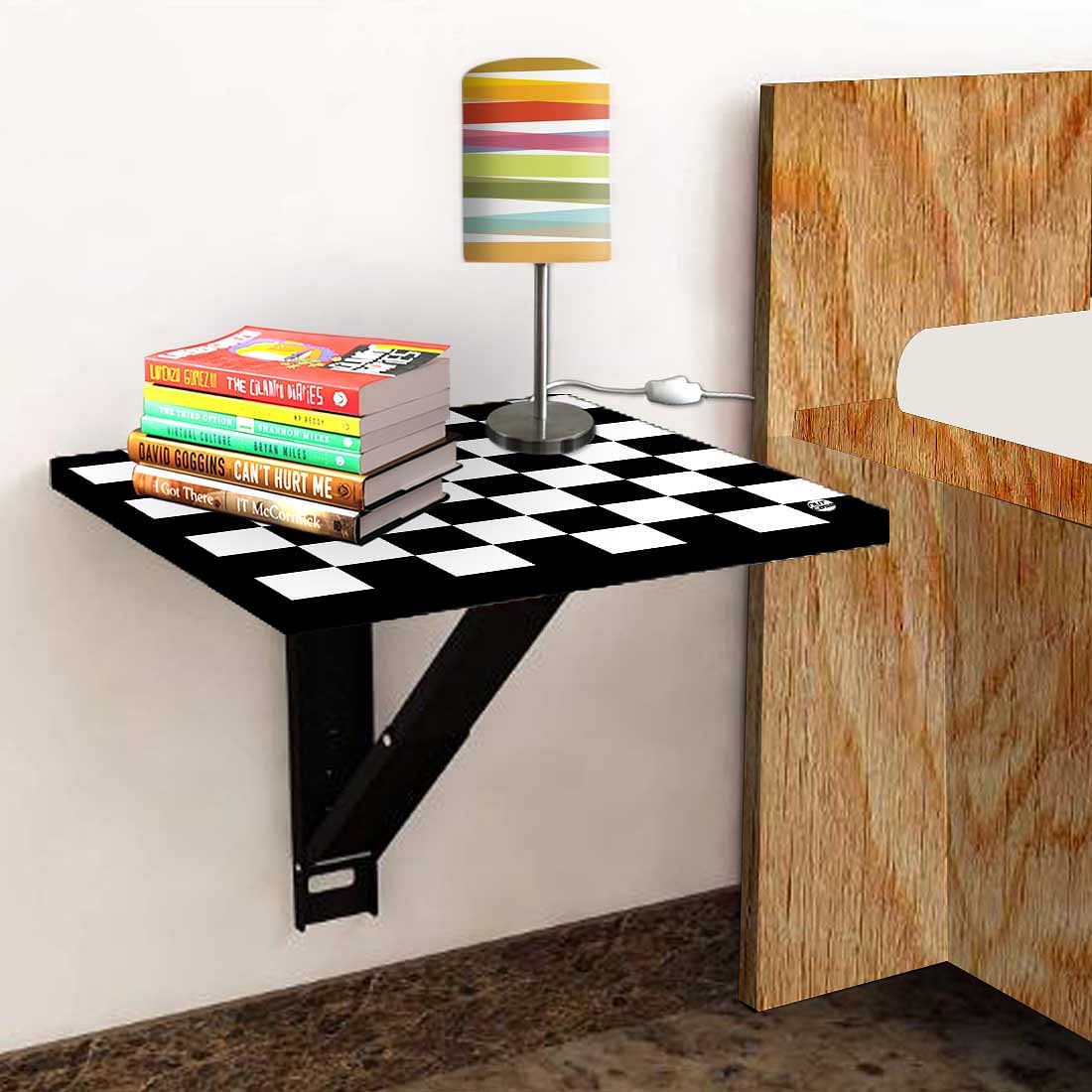 Floating Table for Wall - Black White Check - Image 4
