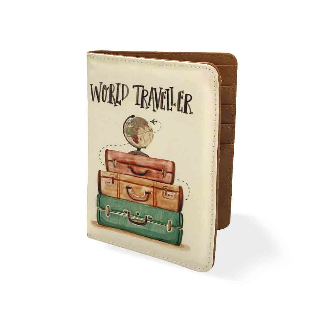 Vintage Passport Cover Travel Wallet Organizer - Suitcases