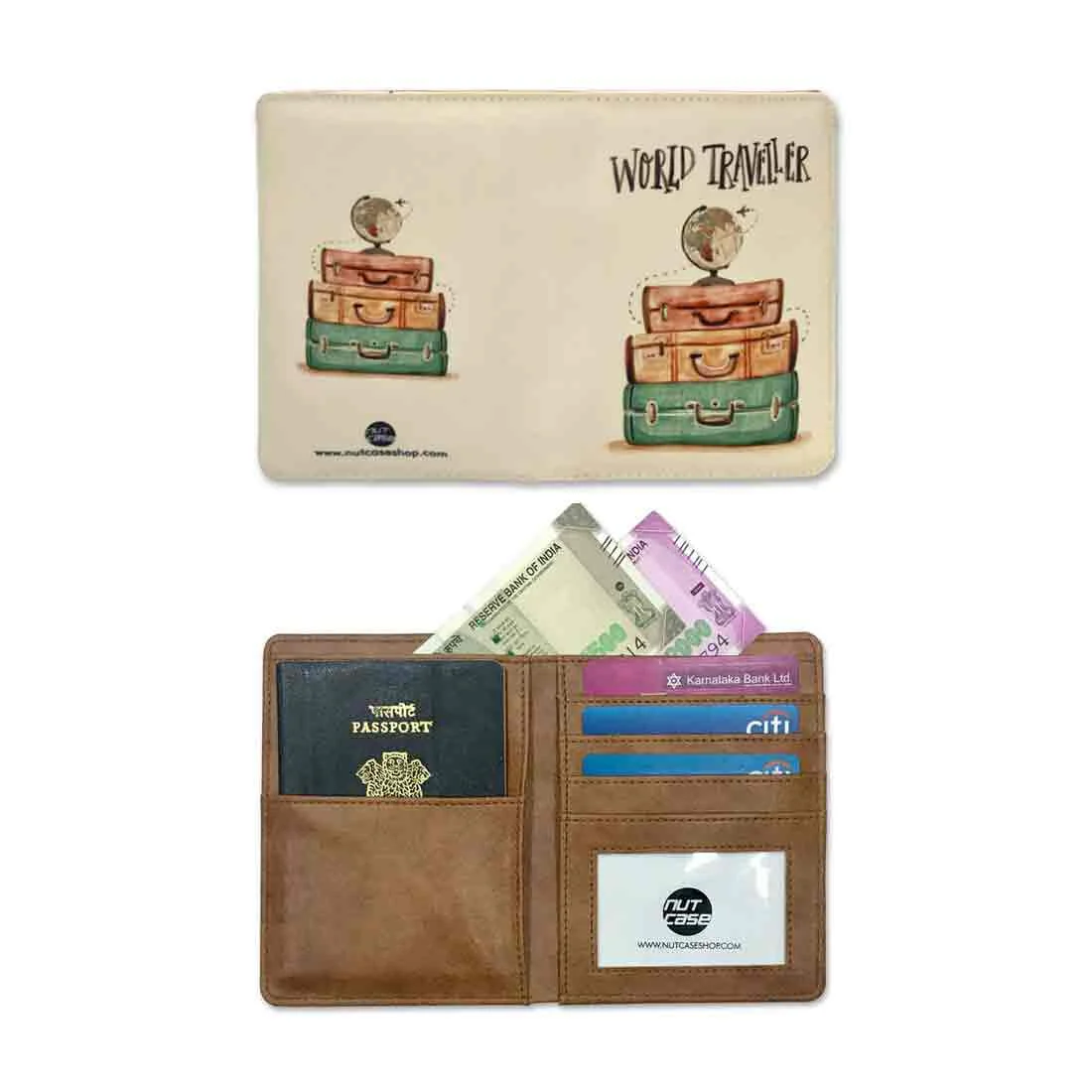 Vintage Passport Cover Travel Wallet Organizer - Suitcases - Image 2
