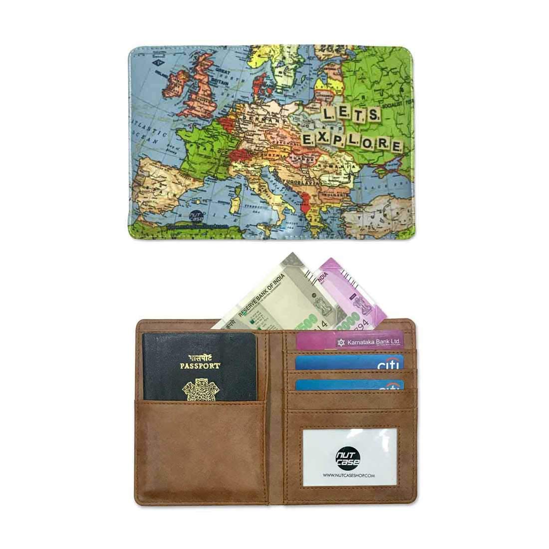 PU Leather Passport Cover Travel Wallet   - Let's Explore - Image 4