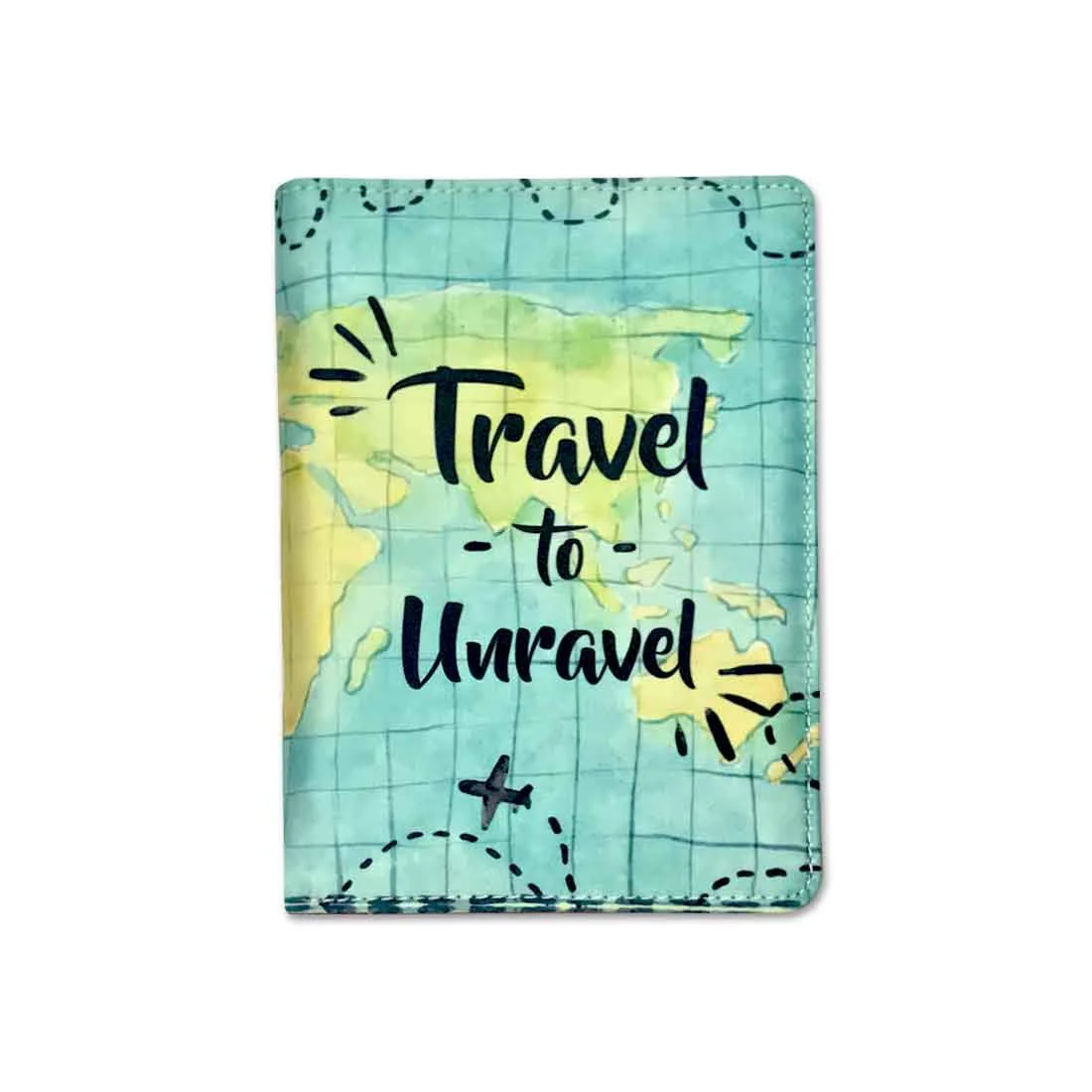 Passport Cover Holder Wallet Travel Organizer - Maps Design - Image 3
