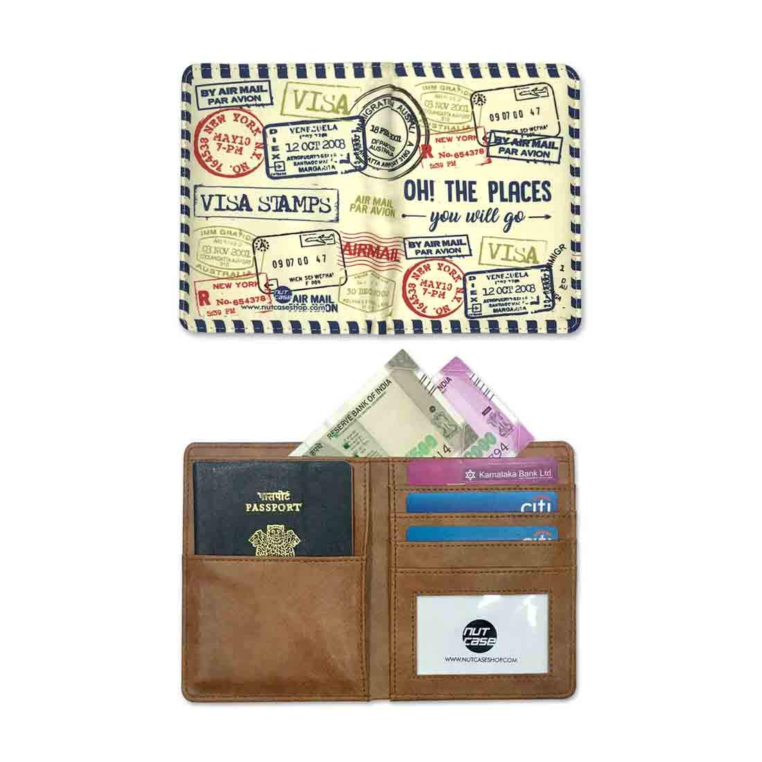 Travel Passport Cover Wallet Organizer  - Stamp - Image 2
