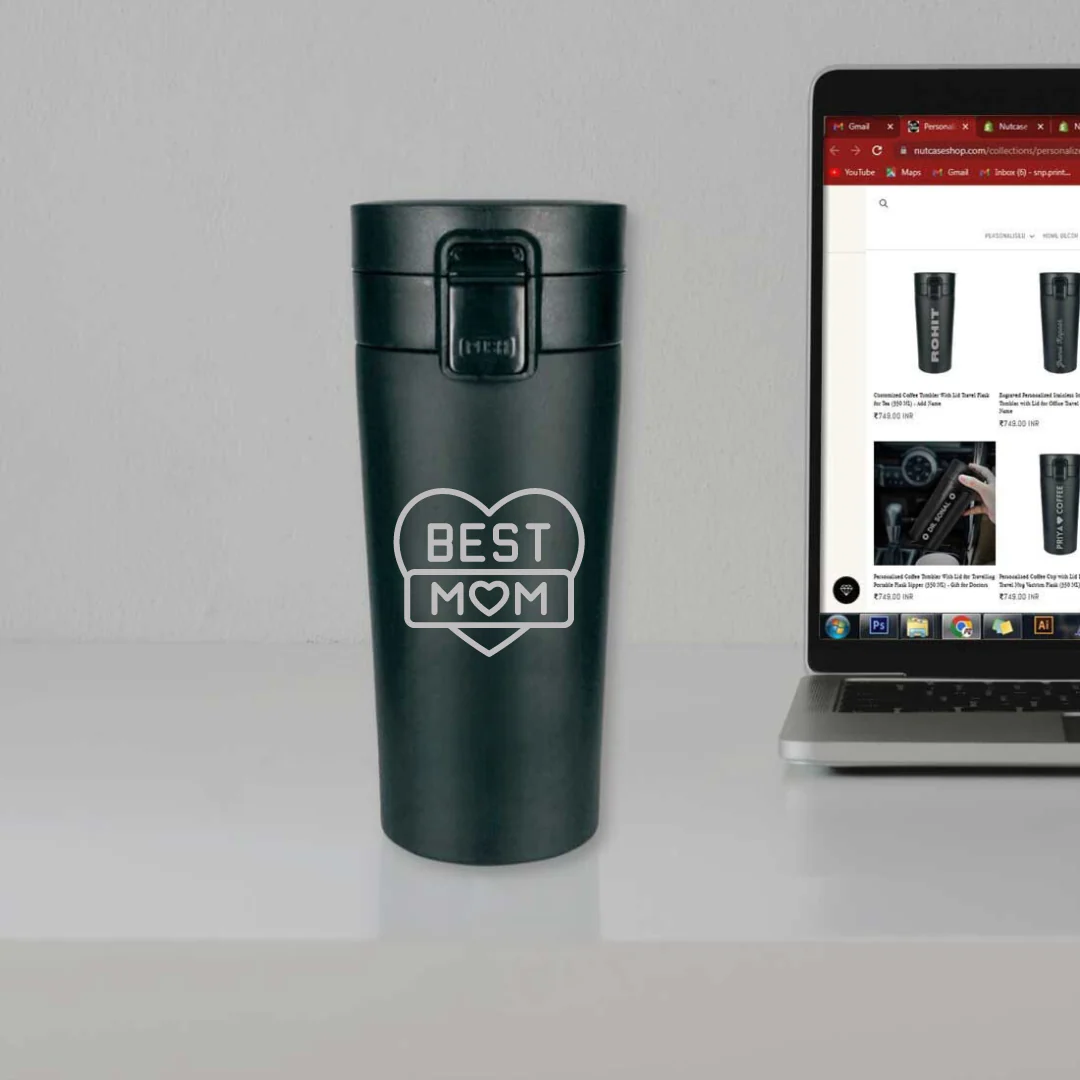 Travel Coffee Mug with Lid - Insulated Tea Coffee Tumbler for Mom Gift Idea - Best Mom - Image 3