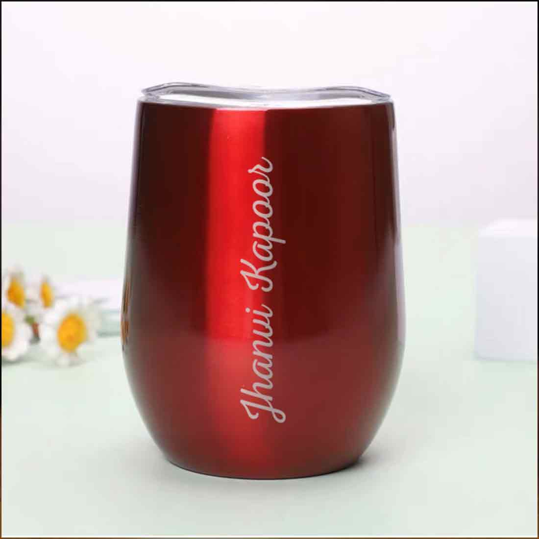 Personalised Travel Coffee Mug Insulated With Lid for Travelling Portable Cup (350 ML) - Full Name - Image 3