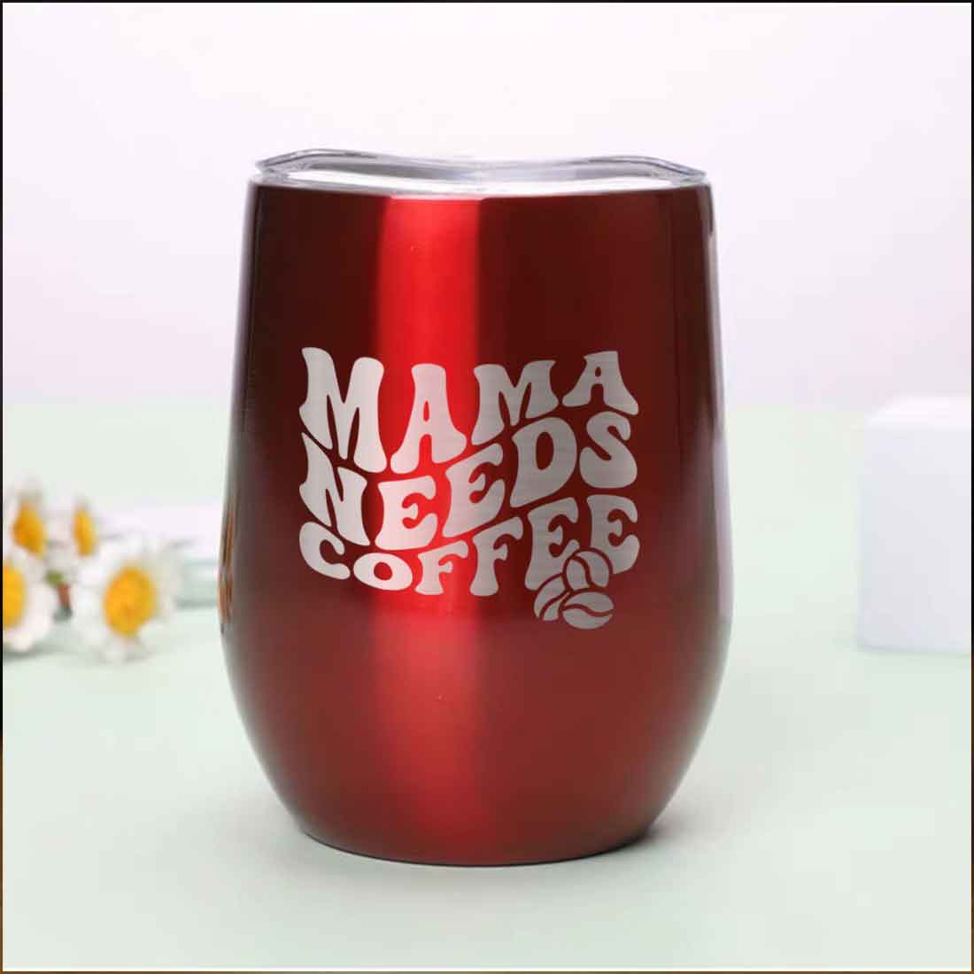 Mothers Day Gifts Designer Travel Coffee Mug With Lid Gift for Mom - Mama Needs Coffee - Image 36