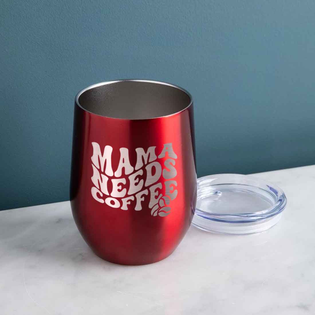 Mothers Day Gifts Designer Travel Coffee Mug With Lid Gift for Mom - Mama Needs Coffee - Image 37