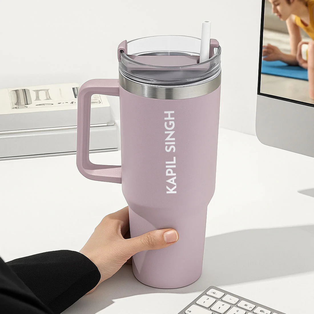 Nutcase Personalized Travel Coffee Mug with Lid - Large Coffee Tumbler Cups 1200ml - Image 15