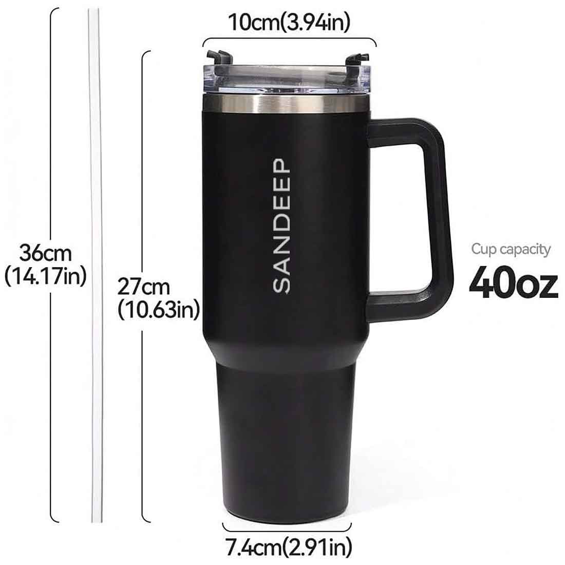Nutcase Personalized Travel Coffee Mug with Lid - Large Coffee Tumbler Cups 1200ml - Image 29