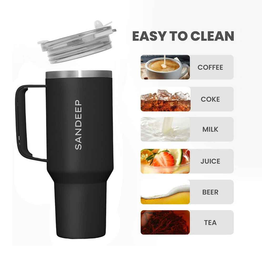 Nutcase Personalized Travel Coffee Mug with Lid - Large Coffee Tumbler Cups 1200ml - Image 32