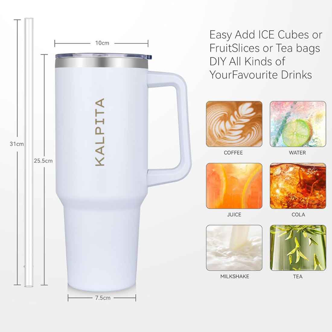 Nutcase Personalized Travel Coffee Mug with Lid - Large Coffee Tumbler Cups 1200ml - Image 36