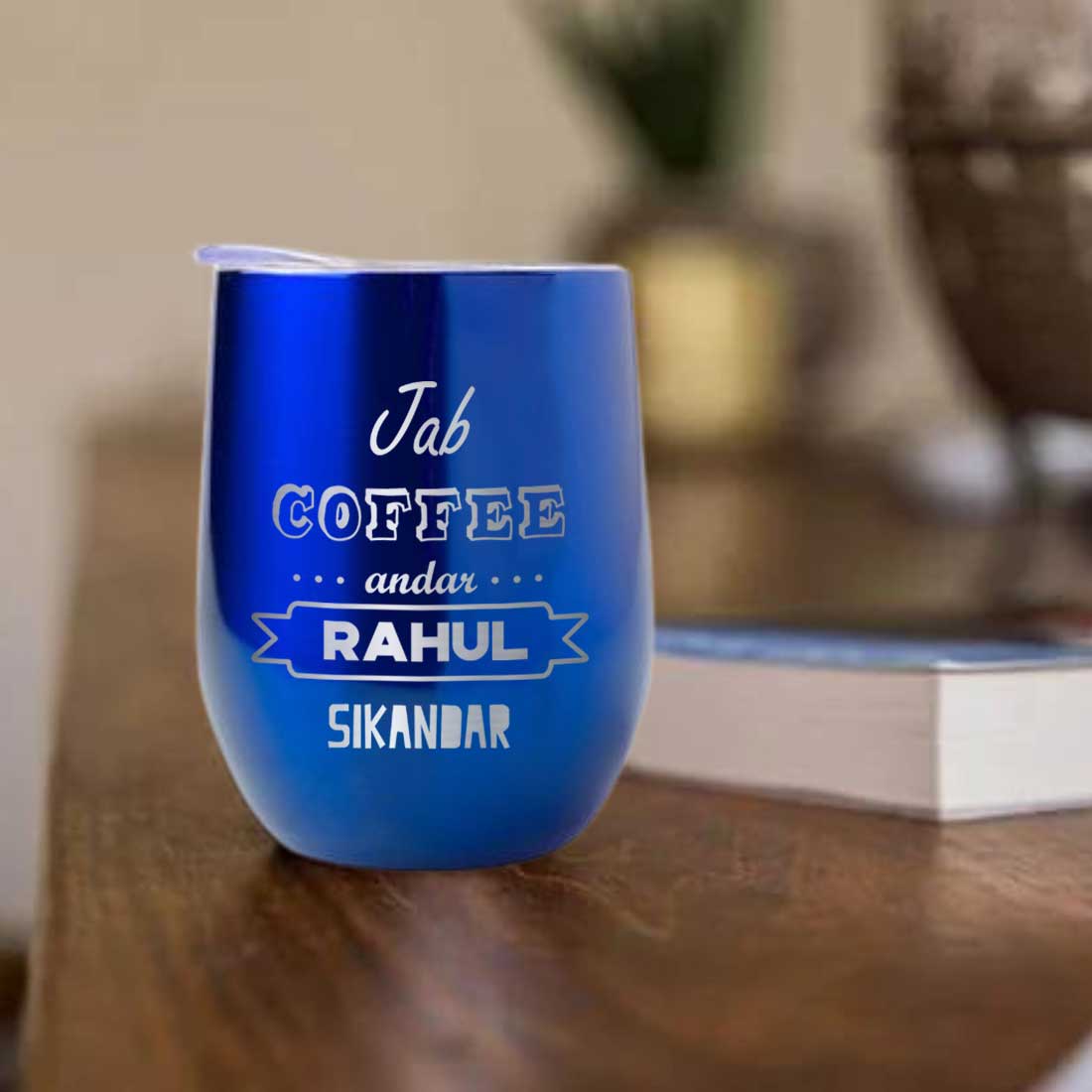 Personalized Travel Coffee Mug With Lid Name Engraved Stainless Steel Cup -Coffee - Image 2