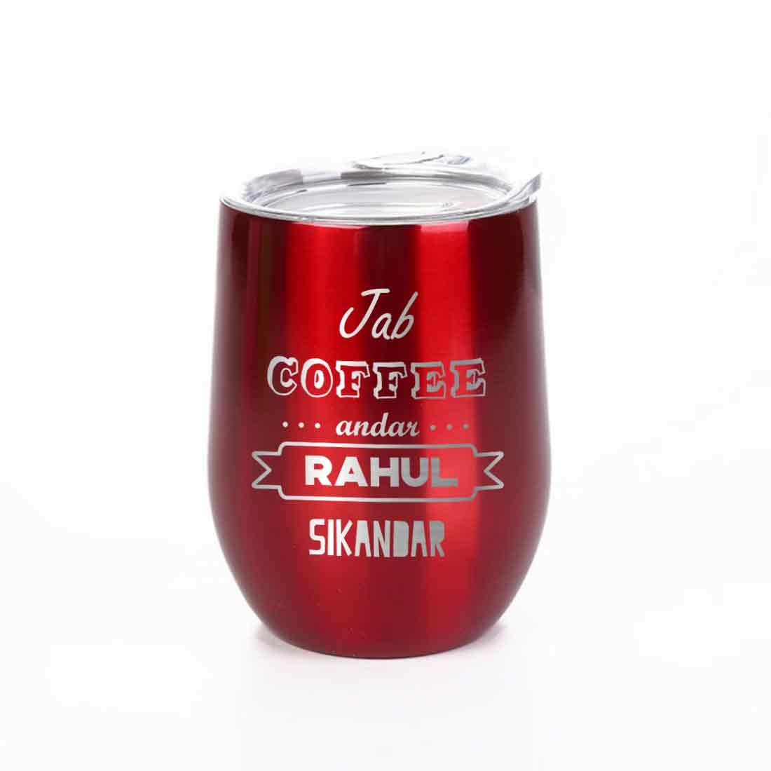 Personalized Travel Coffee Mug With Lid Name Engraved Stainless Steel Cup -Coffee - Image 21