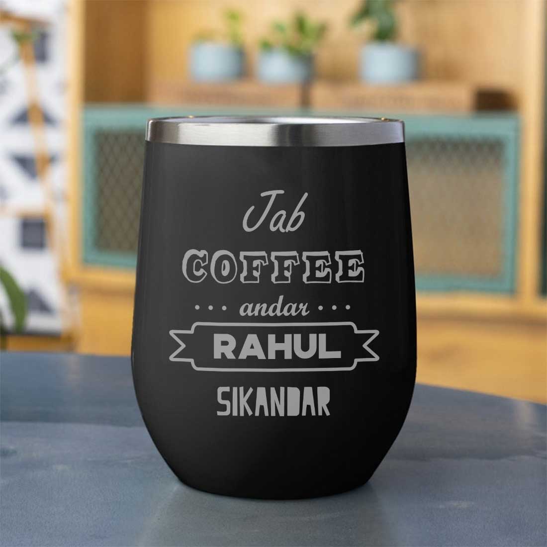Personalized Travel Coffee Mug With Lid Name Engraved Stainless Steel Cup -Coffee - Image 6