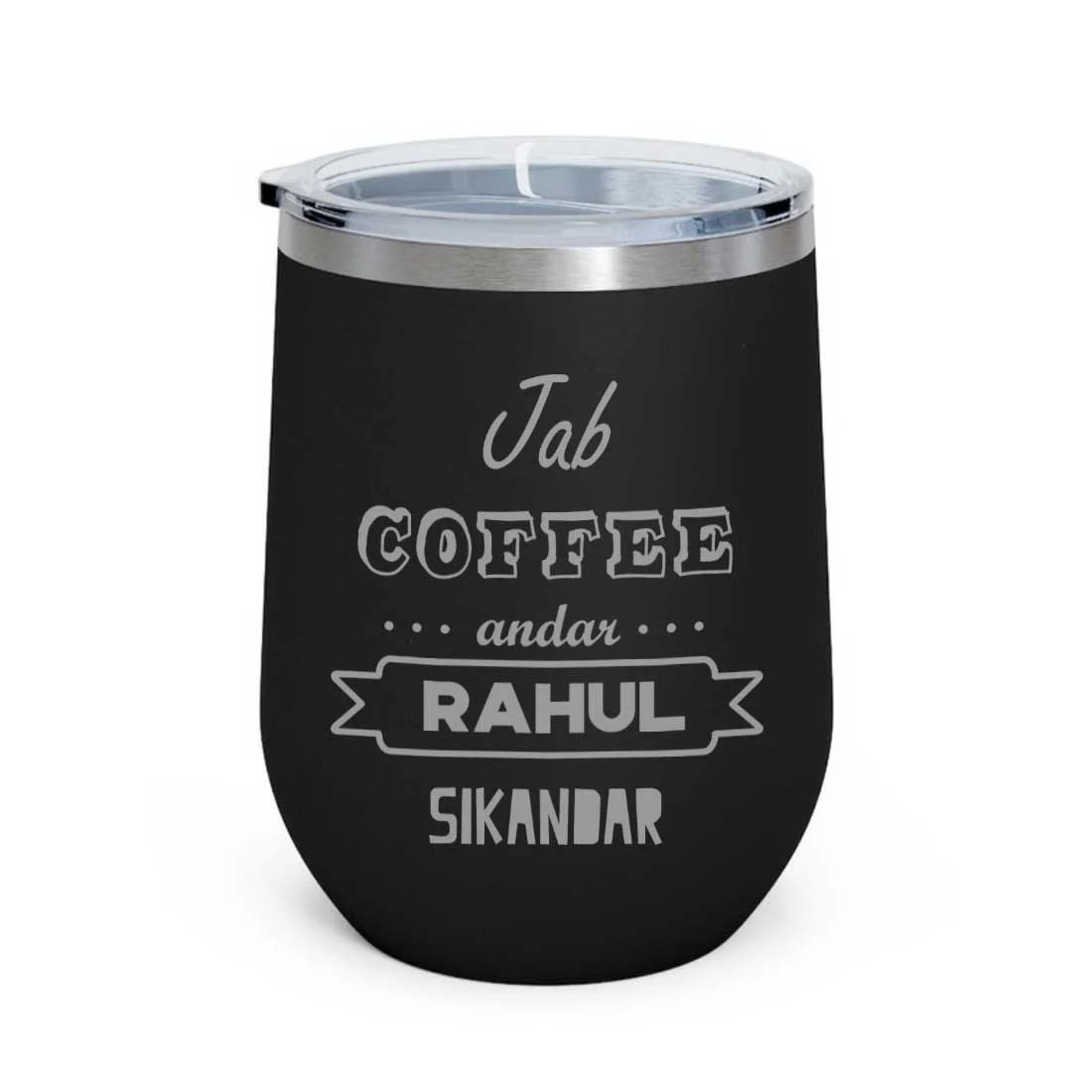 Personalized Travel Coffee Mug With Lid Name Engraved Stainless Steel Cup -Coffee - Image 7