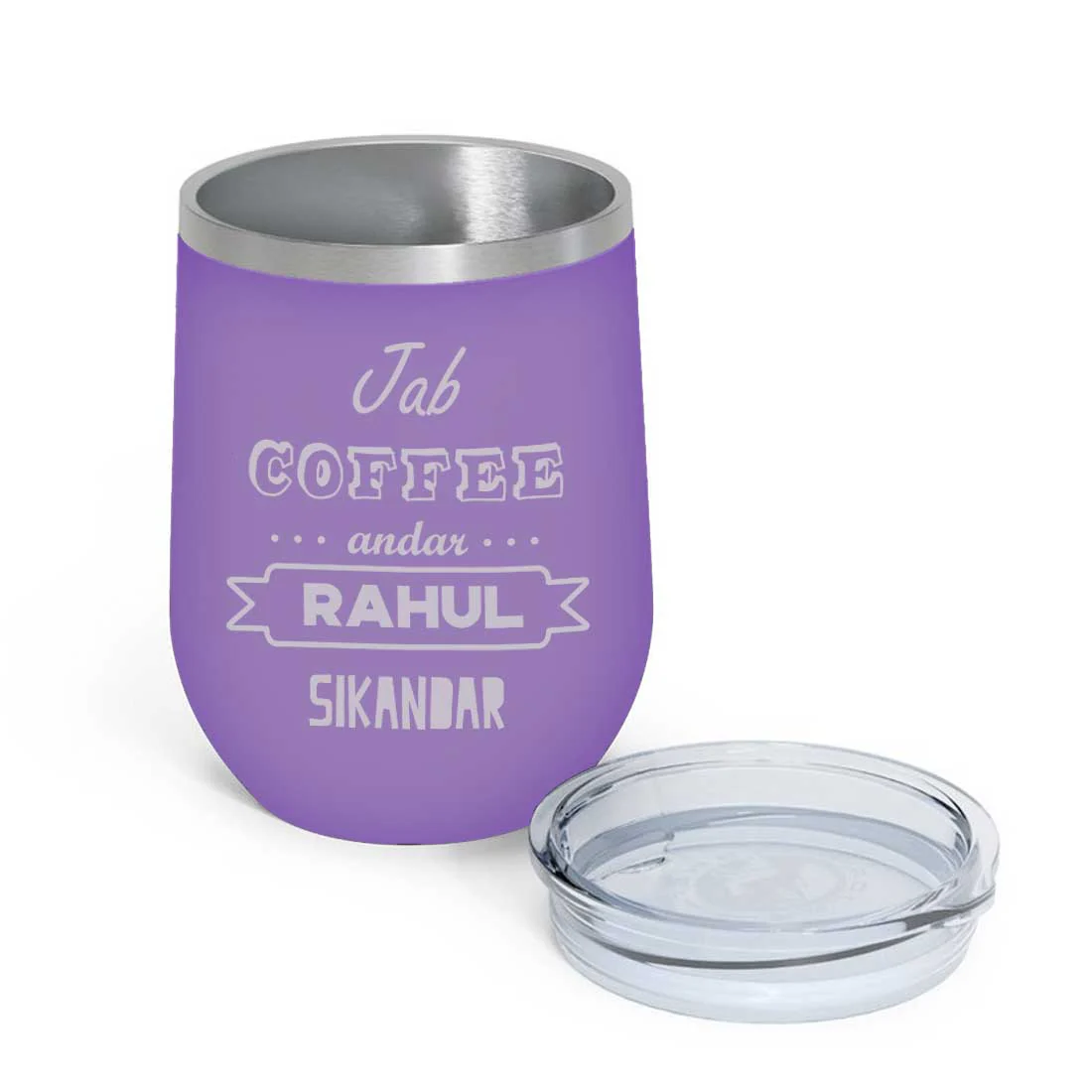 Personalized Travel Coffee Mug With Lid Name Engraved Stainless Steel Cup -Coffee - Image 9