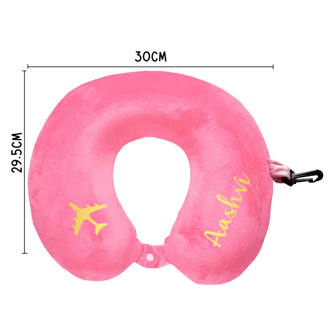 Travel Neck Pillow with Name-Memory foam Airplane Pillow - Image 3