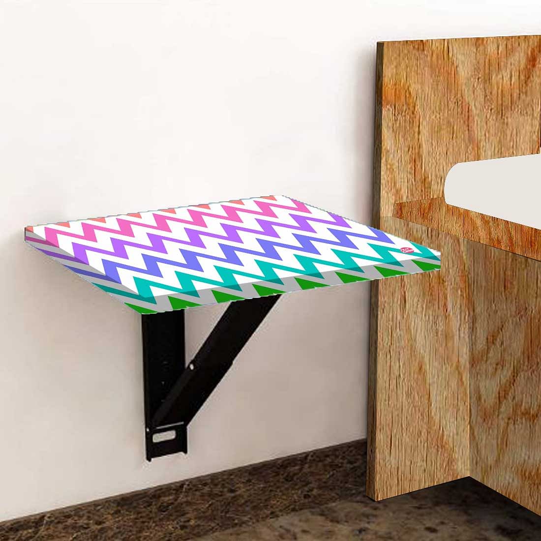 Bedside Table Floating - Rainbow Chevron