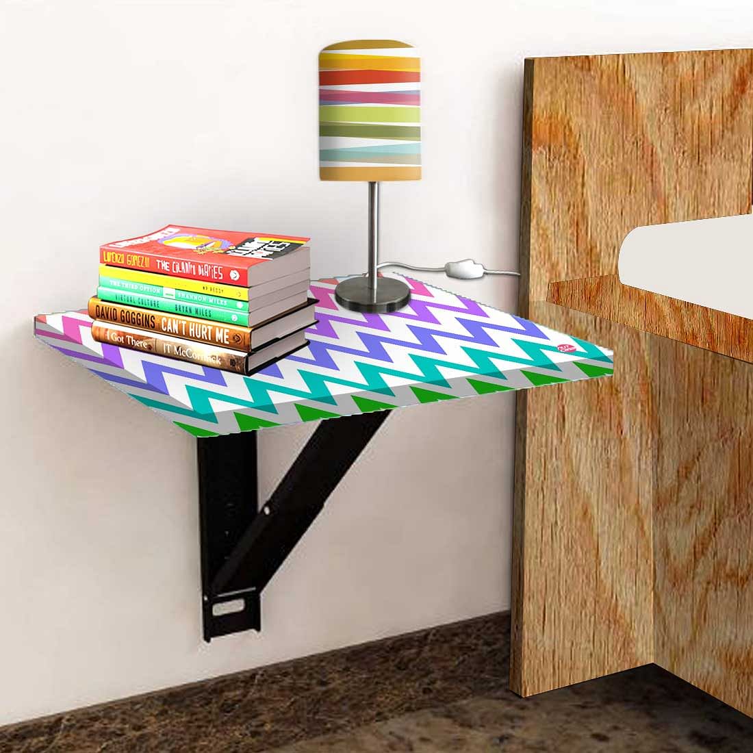 Bedside Table Floating - Rainbow Chevron - Image 4