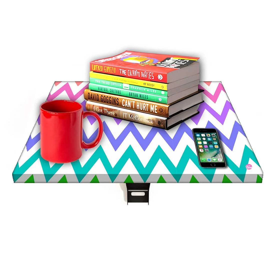 Bedside Table Floating - Rainbow Chevron - Image 7