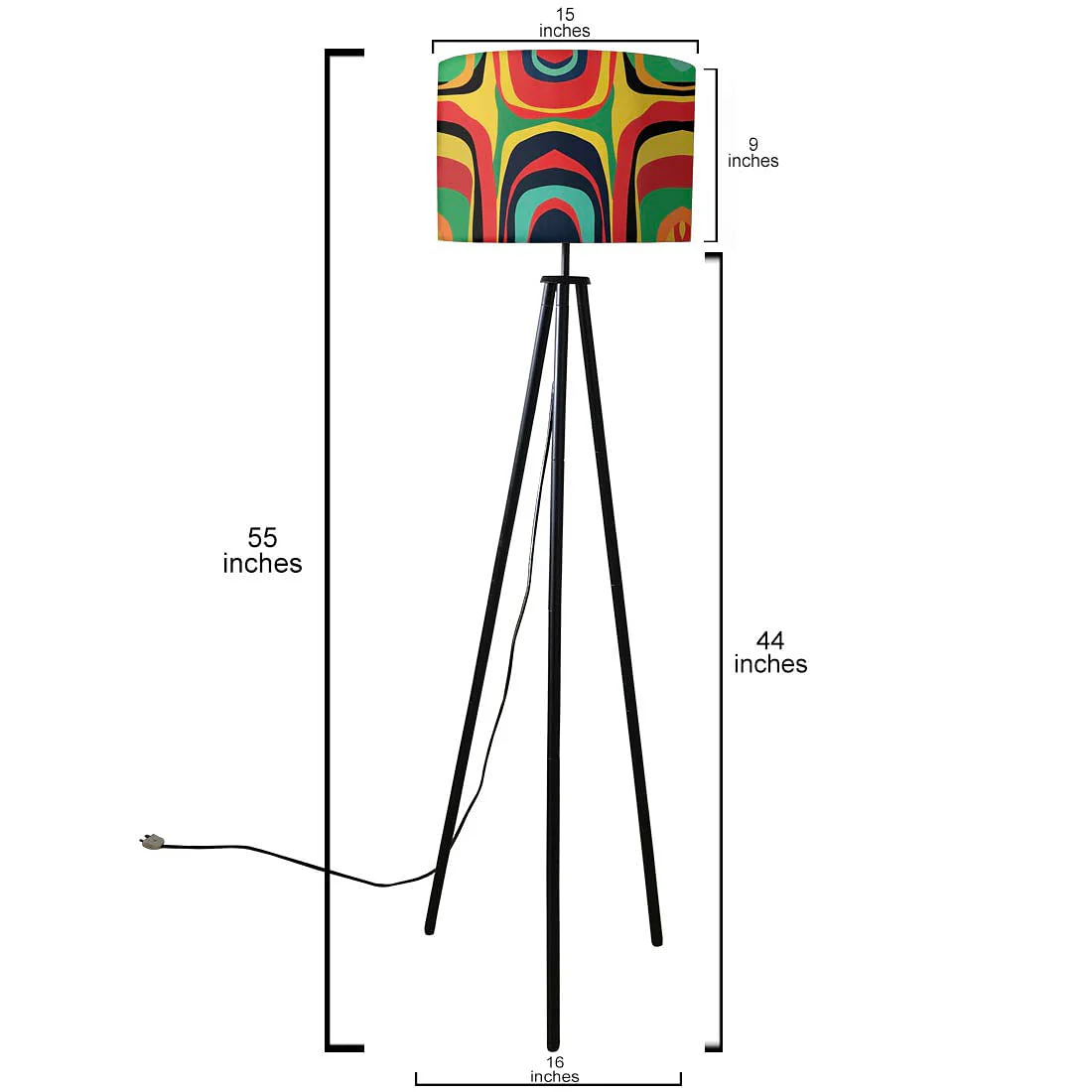 TripodFloor Lamp Decorative Light for Living Rooms - Retro Look - Image 5