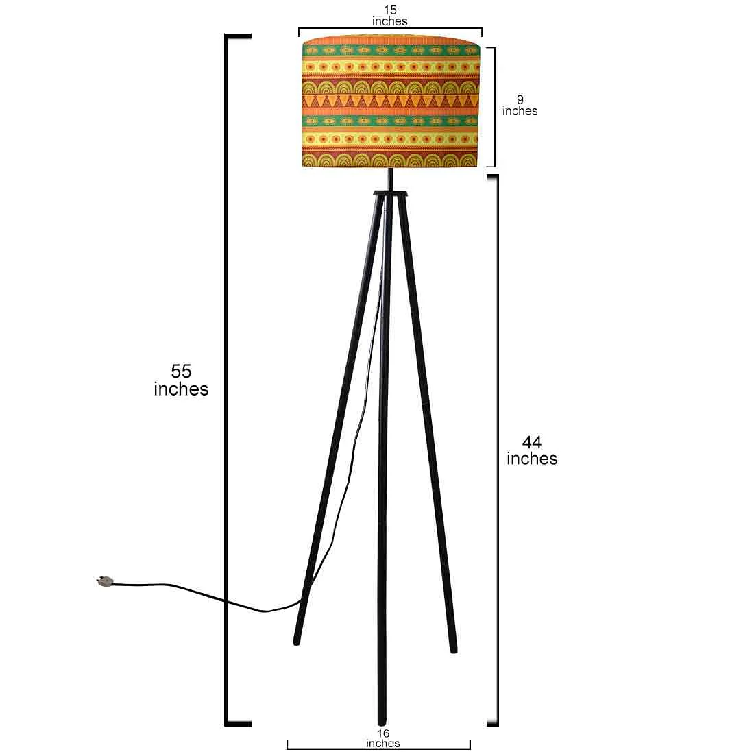 Tripod Standing Floor Lamp Holder for Bedroom - Aztec Yellow - Image 5