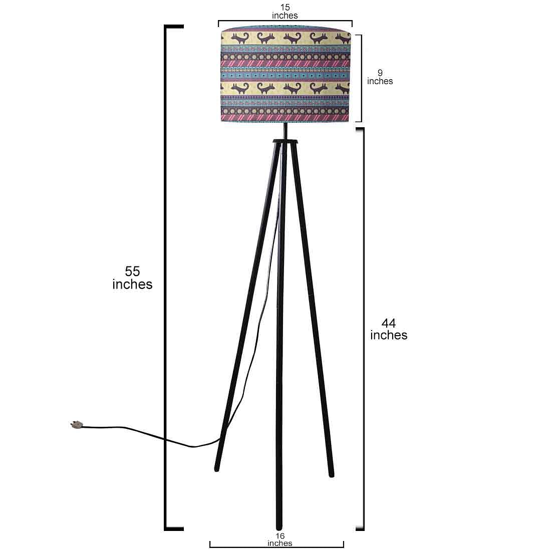 Tripod Floor Lamp Standing Light for Living Rooms - Aztec - Image 5