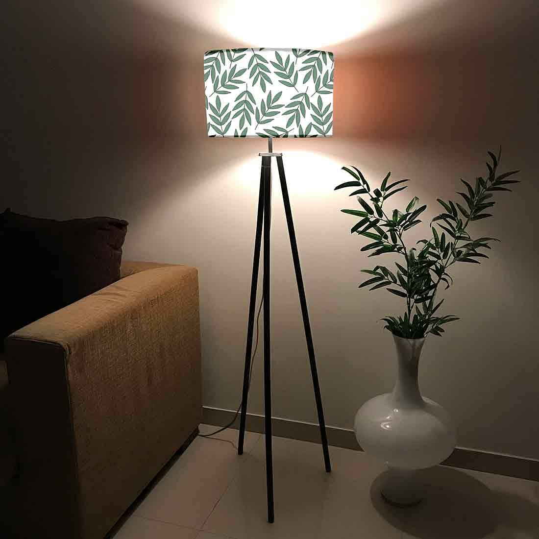 Metal Tripod Floor Lamps for Living Room - Leaves Branch - Image 2