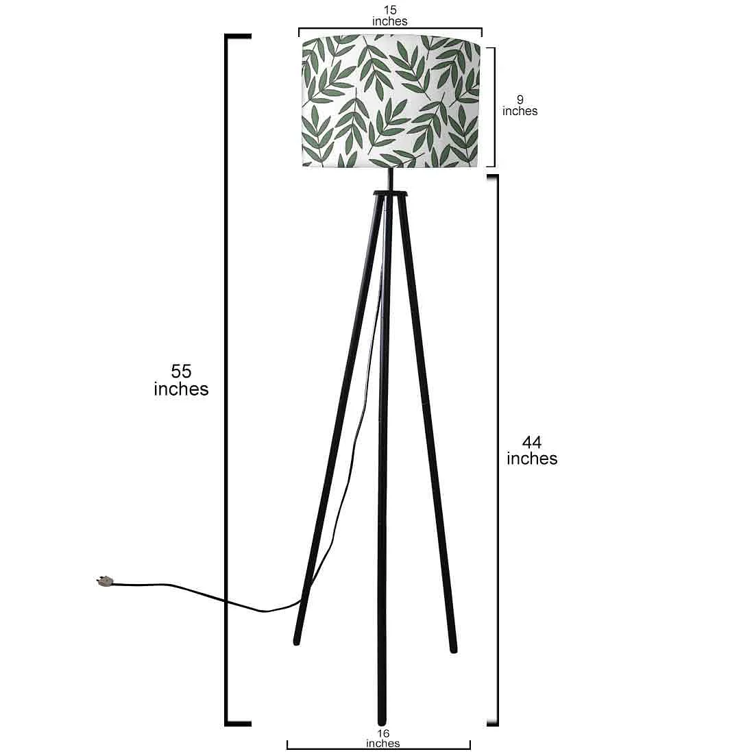 Metal Tripod Floor Lamps for Living Room - Leaves Branch - Image 5