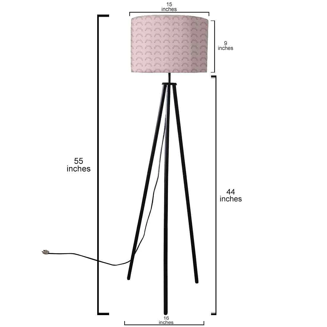 Tripod Floor Lamp Standing Light for Living Rooms - Pink - Image 5