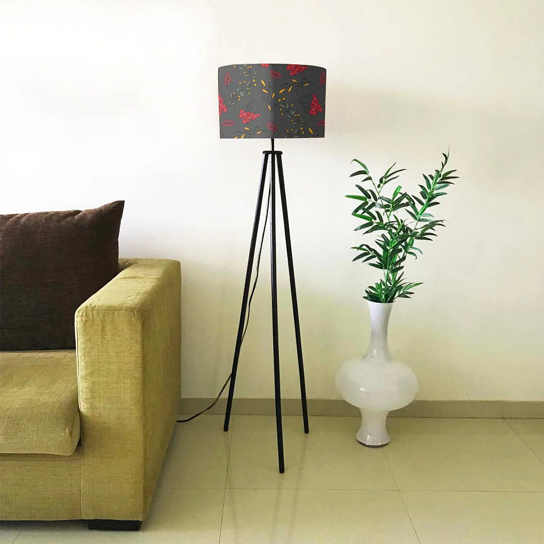 Tripod Floor Lamp Standing Light for Living Rooms -Berries - Image 4