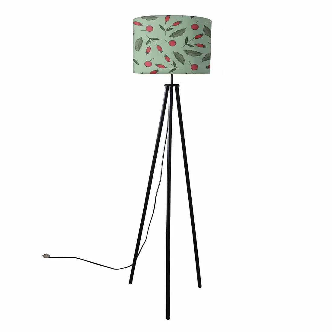 Tripod Floor Lamp Standing Light for Living Rooms -Berries and Leaves - Image 3