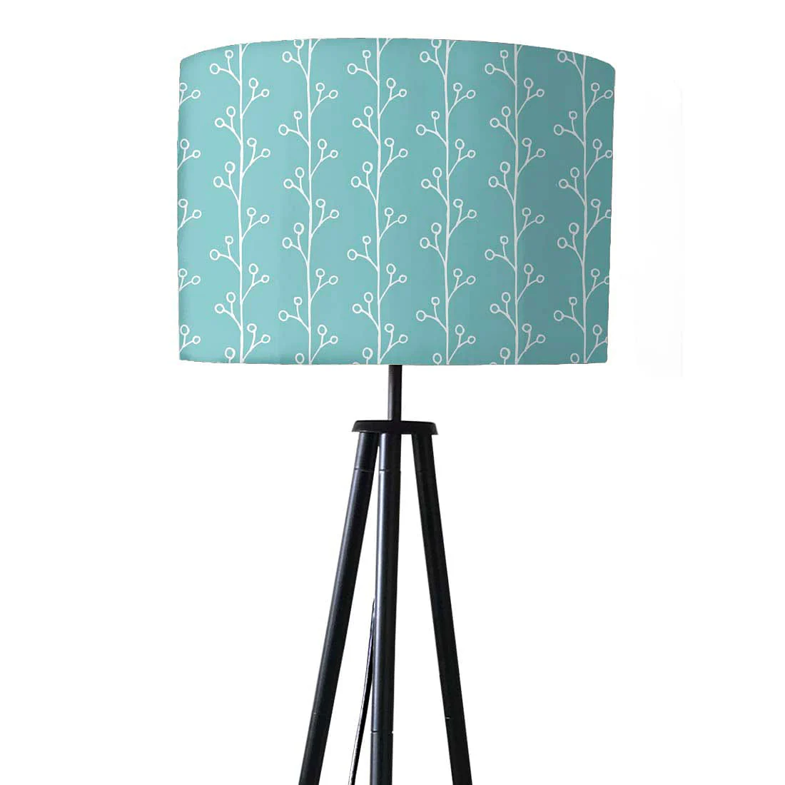 Tripod Floor Lamp Standing Light for Living Rooms -Blue White Branches
