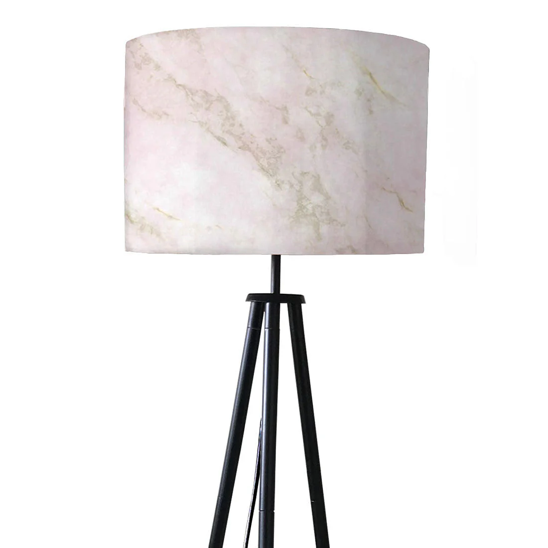Tripod Floor Lamp Standing Light for Living Rooms -Pink Marble Effect