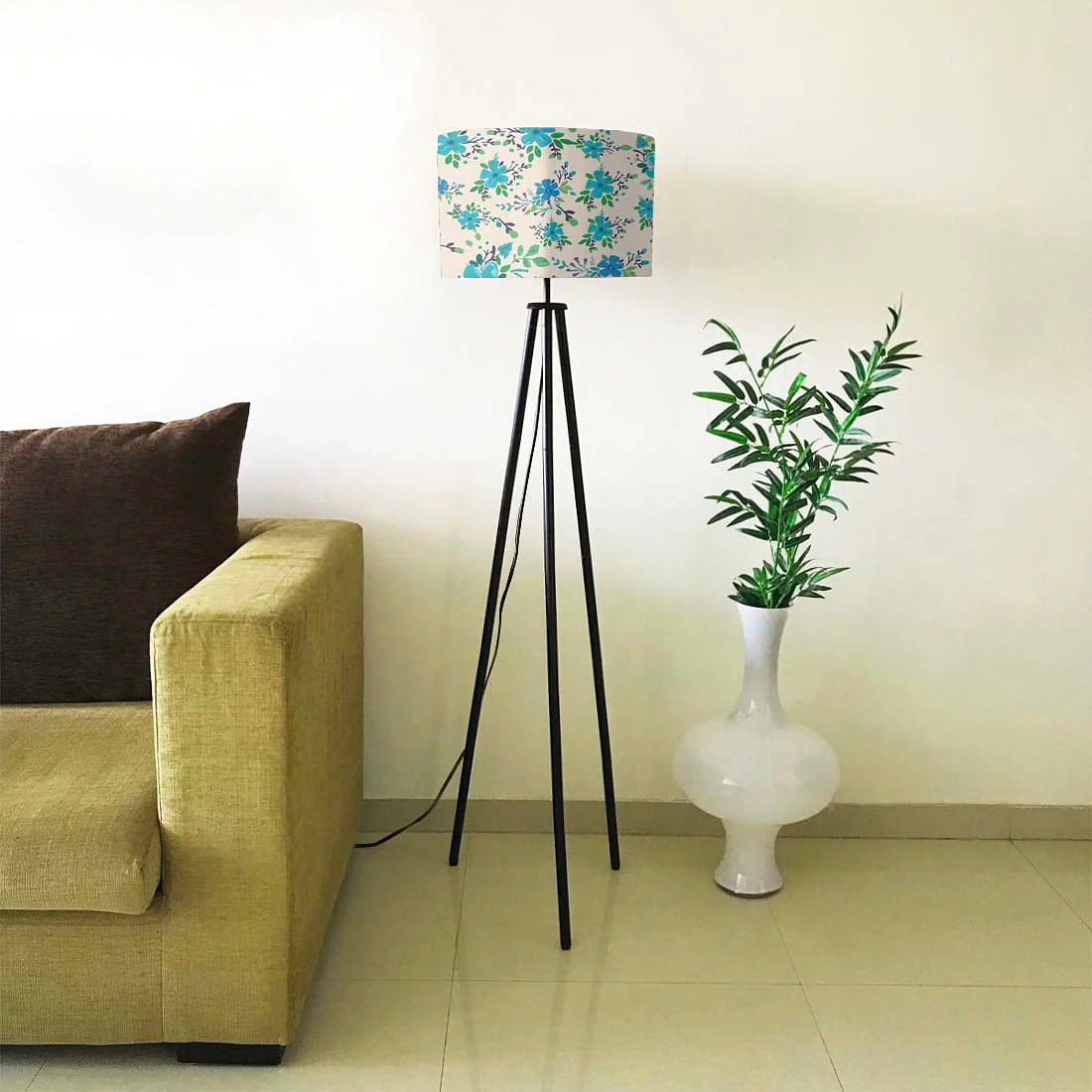 Tripod Unique Floor Lamps Standing Light for Bedroom - Flowers