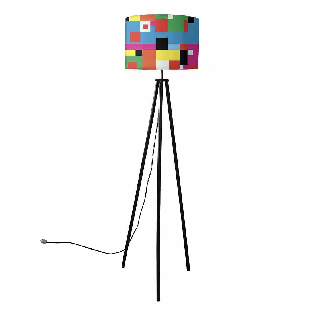 Tripod Standing Floor Lamp -Abstract Color Blocks - Image 3