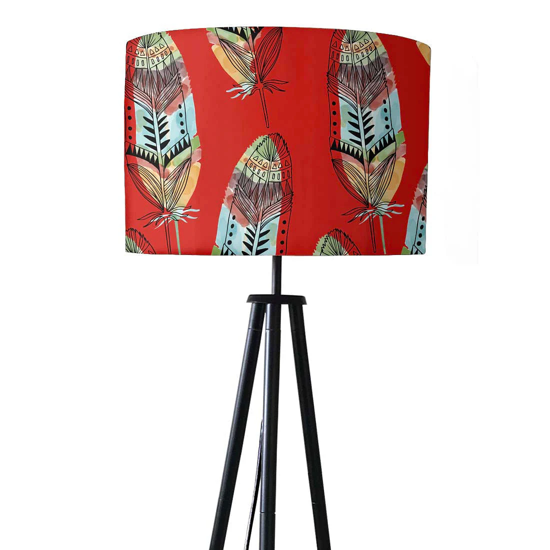 Tripod Standing Floor Lamp -Feather Red