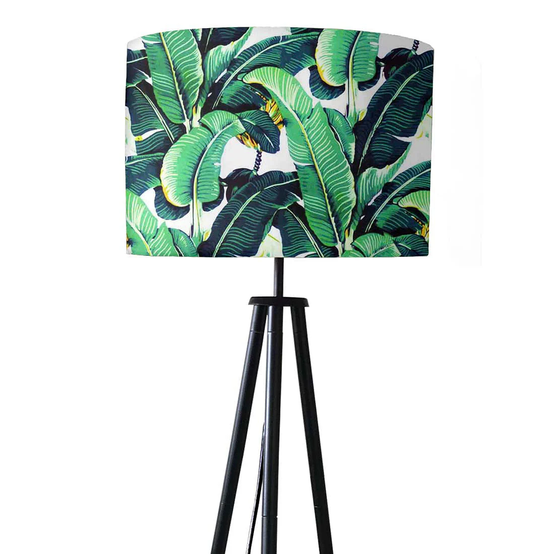 Tripod Standing Floor Lamp for Bedroom - Green Leaves - Image 2