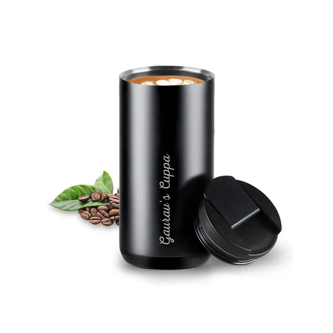 Engraved Personalized Stainless Steel Tumbler Coffee Mug with lid for Office Travel College - Image 3