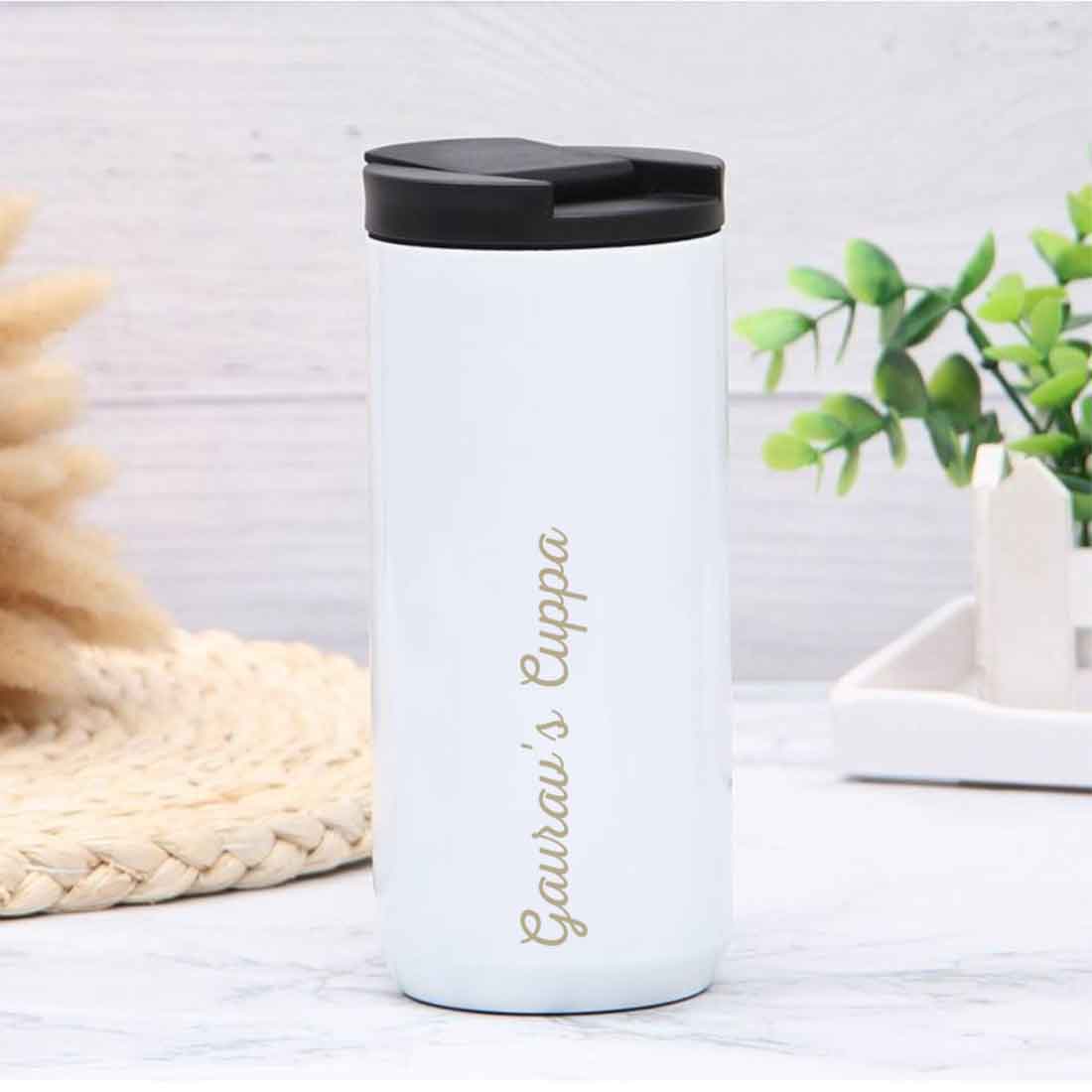 Engraved Personalized Stainless Steel Tumbler Coffee Mug with lid for Office Travel College - Image 9