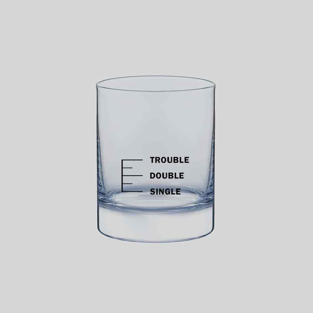 Unique Whiskey Glass with Measurement Peg - SINGLE DOUBLE TROUBLE - Image 10