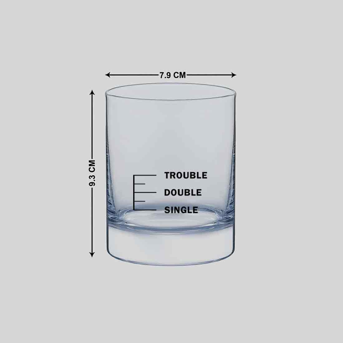 Unique Whiskey Glass with Measurement Peg - SINGLE DOUBLE TROUBLE - Image 11