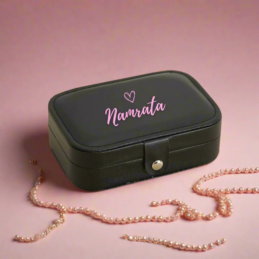 Valentines day Presents for Her-Personalized Gift Box with Custom Ladies Clutch and Jewellery box - Image 4