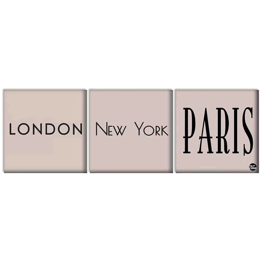 Wall Art Decor Panel For Home - london new york paris