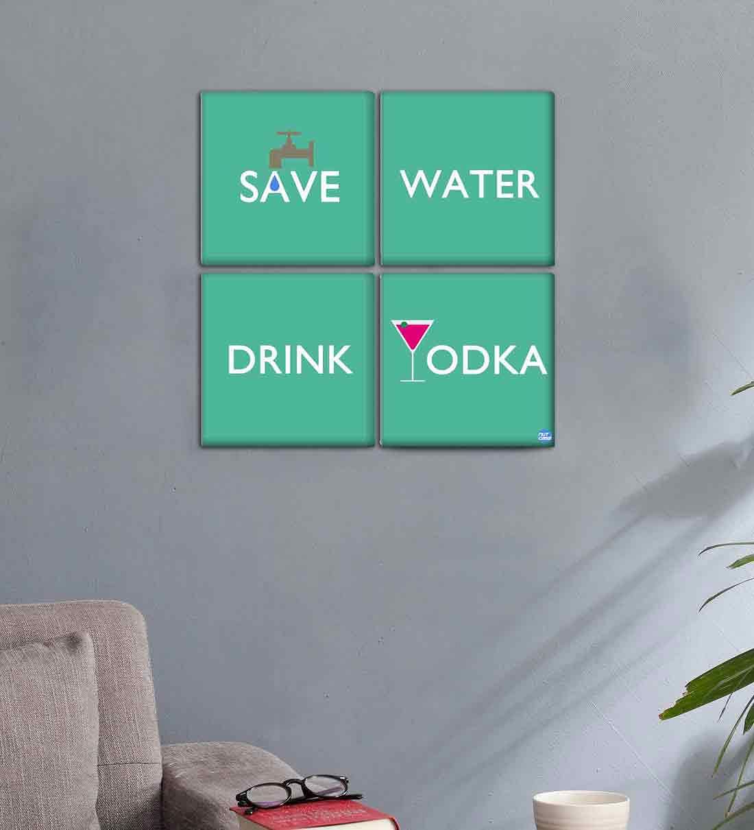 Wall Art Decor Panel For Home - Save Water Drink Vodka - Image 2