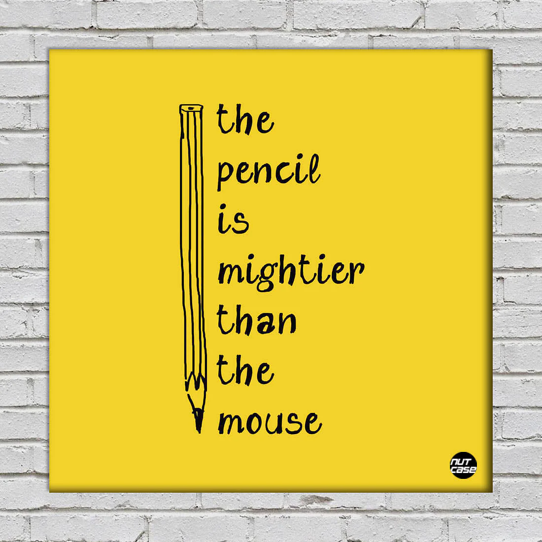 Wall Art Decor Panel For Home - The Pencil Yellow