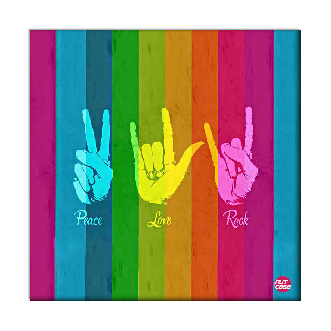 Wall Art Decor Panel For Home - Peace Love Rock - Image 2