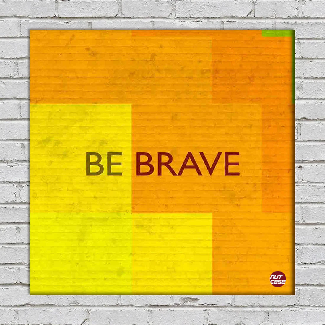 Designer Wall Art Room Decor - Be Brave Yellow - Image 2