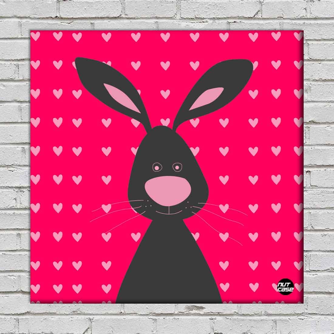 Wall Art Decor Panel For Home - Pink Rabbit