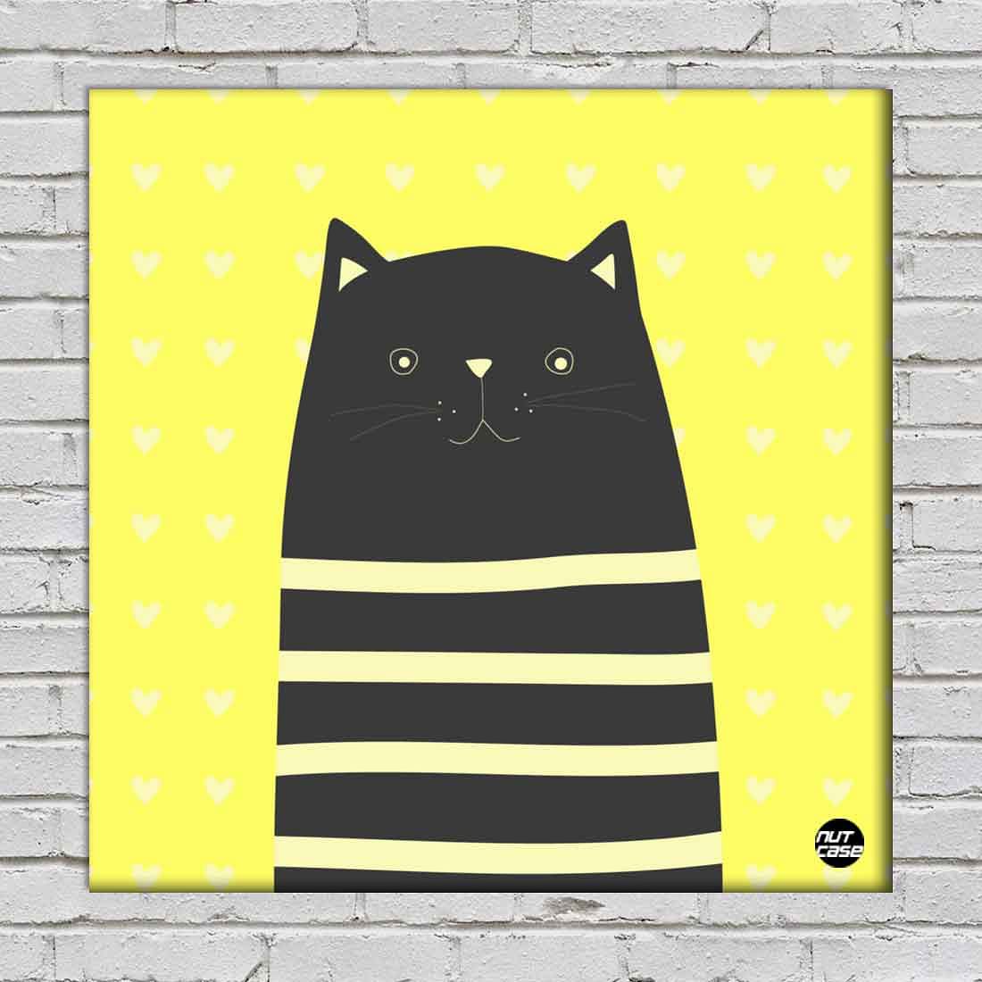 Wall Art Decor Panel For Home - Yellow Cat - Image 2