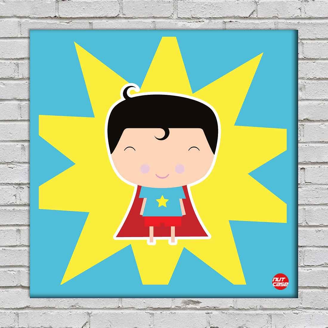 Wall Art Decor Panel For Home - Cute Superboy